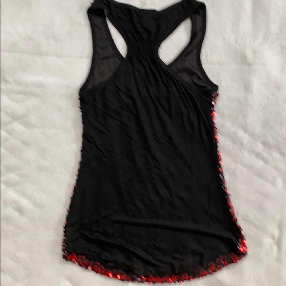 Rue21 Black, Red Sequined Pullover Top Size S - Picture 6 of 7